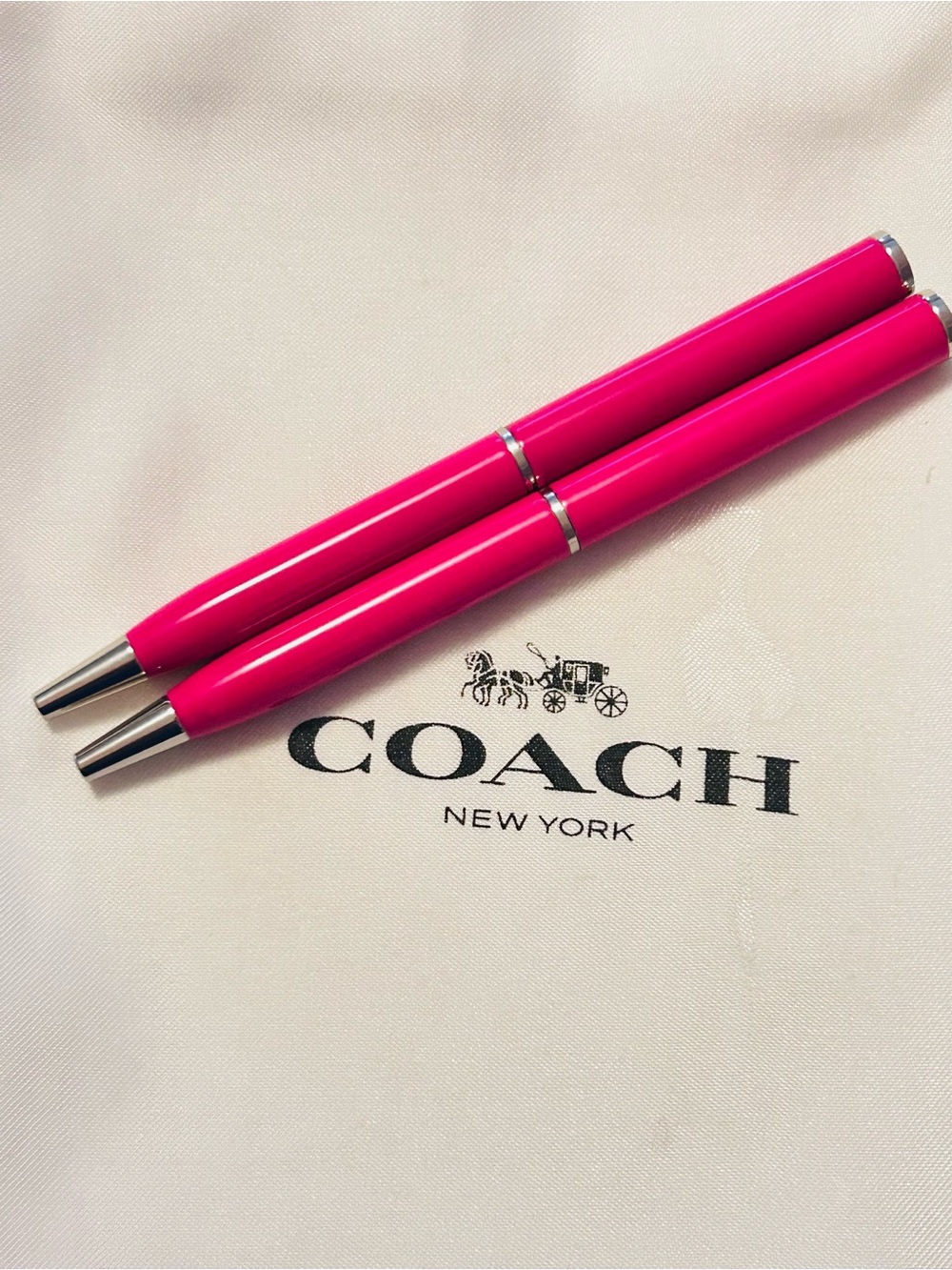 Coach Bright Pink Pens/ Keychain/ Bag Charm (PRICE FOR ONE)